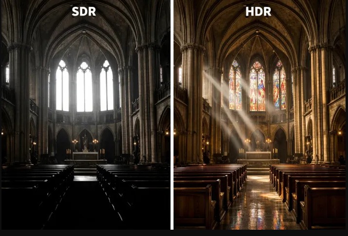 SDR vs HDR comparison
