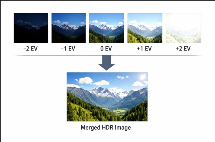 Exposure bracketing diagram